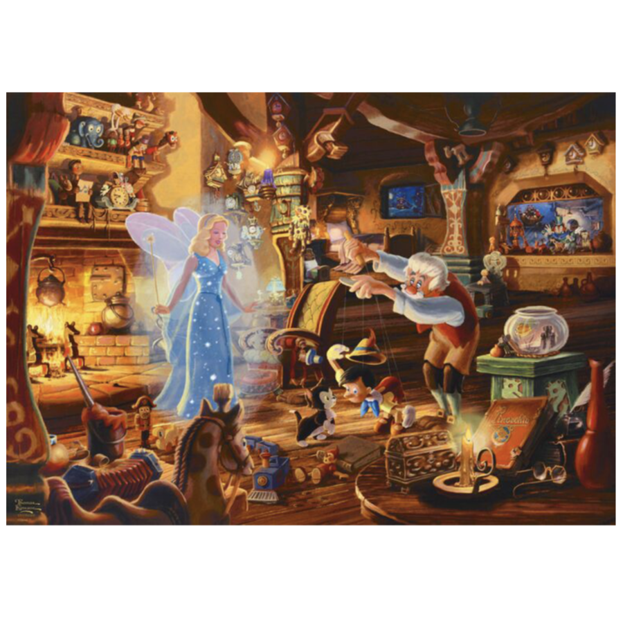 Geppettos Pinocchio - Thomas Kinkade - puzzel van 1000 stukjes-2