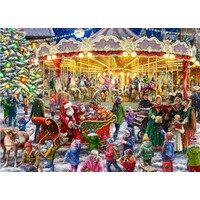 thumb-Cheerful Christmas Carousel - Christmas Puzzle - 1000 pieces-1