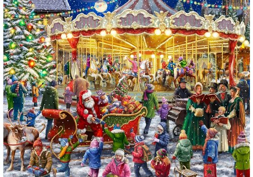  Tucker's Fun Factory Cheerful Christmas Carousel - Christmas Puzzle - 1000 pieces 