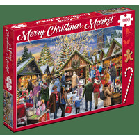thumb-Merry Christmas Market - Puzzle de Noël - 1000 pièces-2