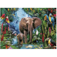 thumb-Jungle Elephants  - puzzle of 150 pieces-2