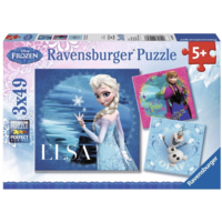 thumb-Frozen - 3 puzzles of 49 pieces-1