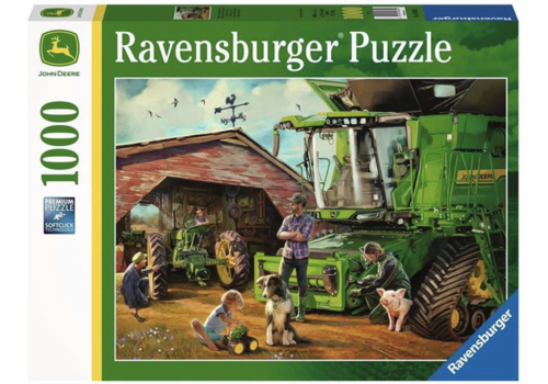  Ravensburger John Deere Toen en Nu - 1000 stukjes 