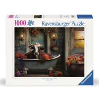 thumb-Vache dans le bain  - puzzle de 1000 pièces-1