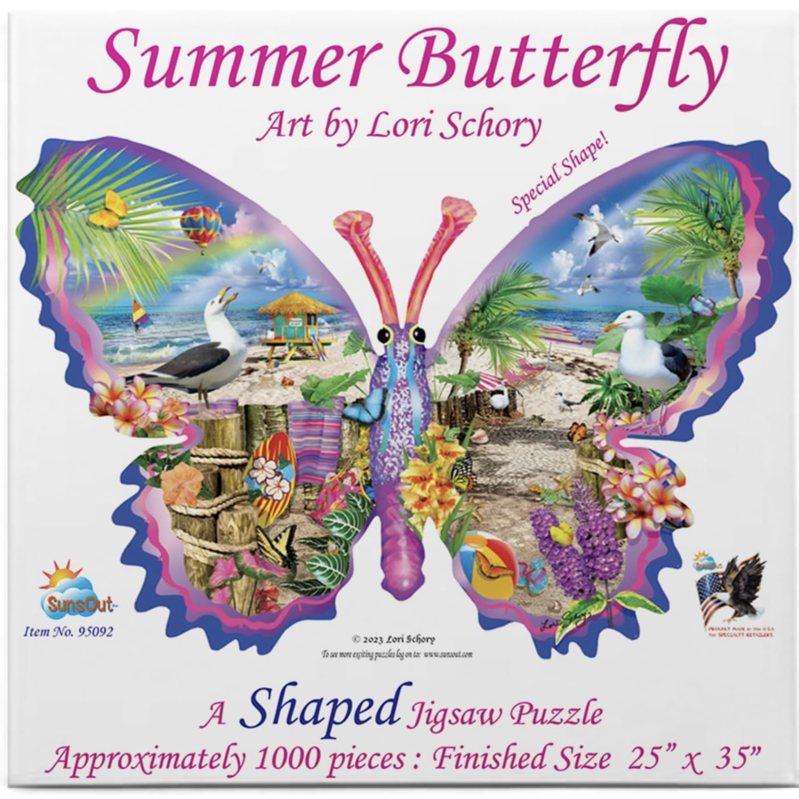 Summer Butterfly  - jigsaw puzzle of 1000 pieces-2
