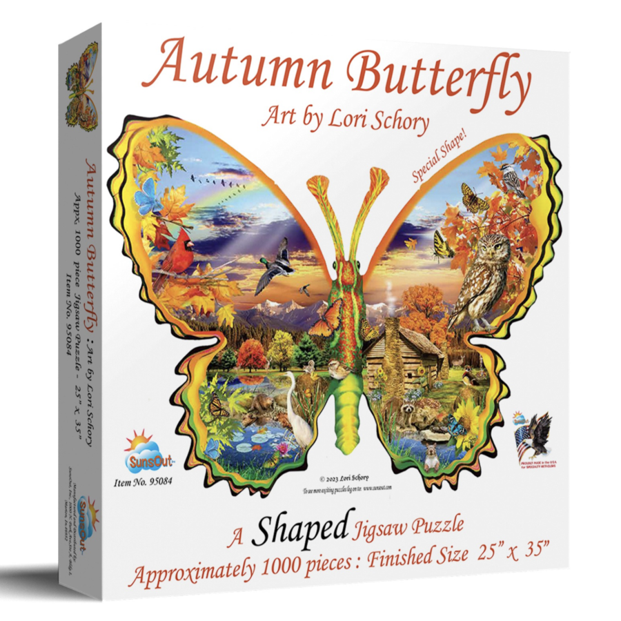 Autumn Butterfly  - jigsaw puzzle of 1000 pieces-2