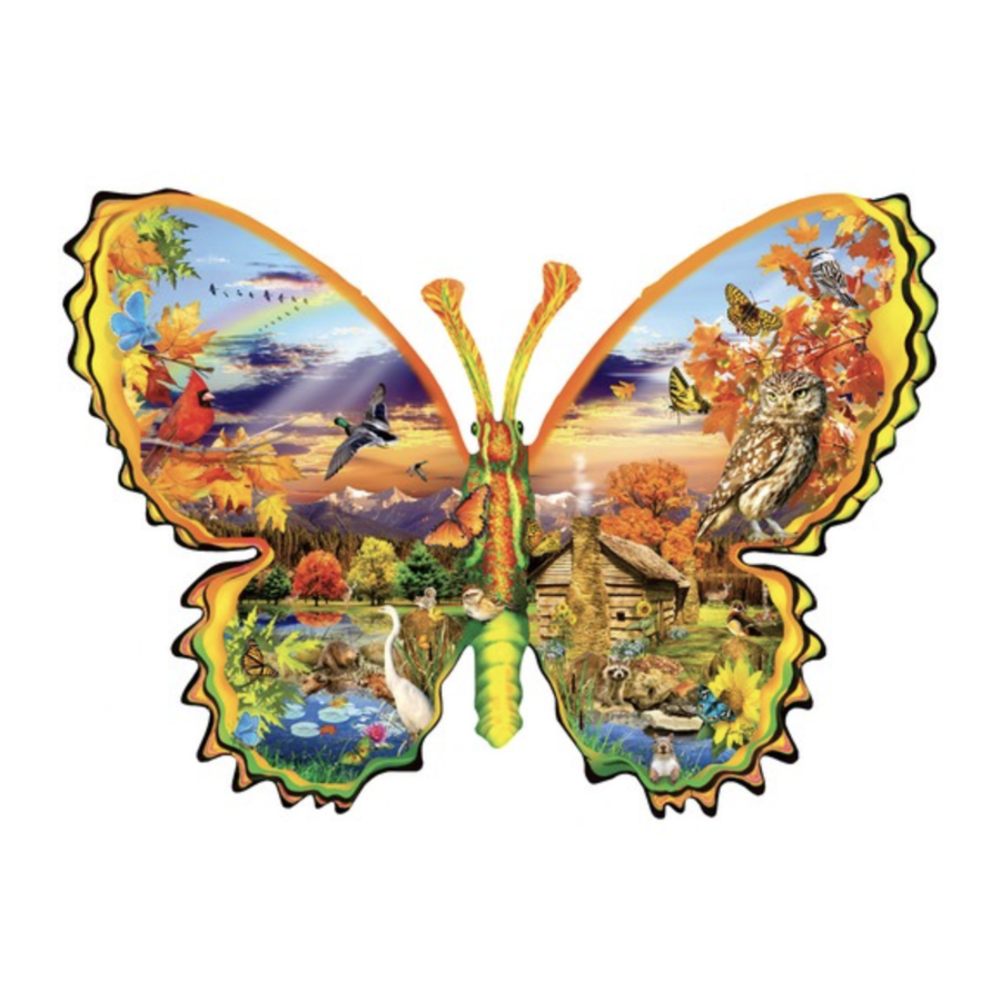 Autumn Butterfly  - jigsaw puzzle of 1000 pieces-1