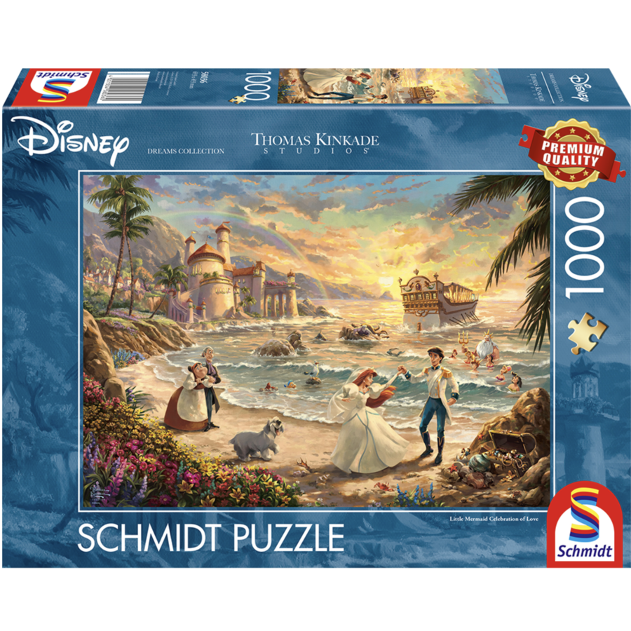 Ariël - Feest van de Liefde - Thomas Kinkade - puzzel van 1000 stukjes-1