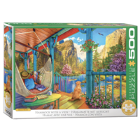 thumb-Hamac avec vue - puzzle de 500 pièces XXL-1