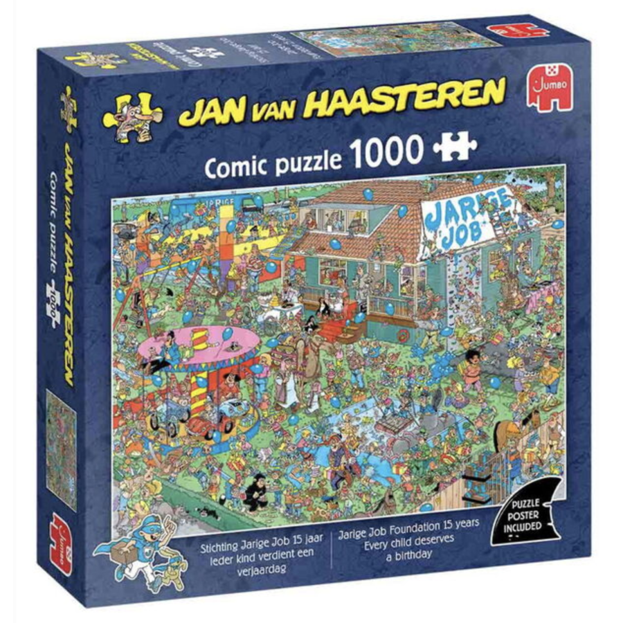 Anniversaire  - Jarige Job - Jan van Haasteren - puzzle de 1000 pièces-1