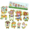 Djeco Big and small on the farm - 8 puzzles of 2 pieces