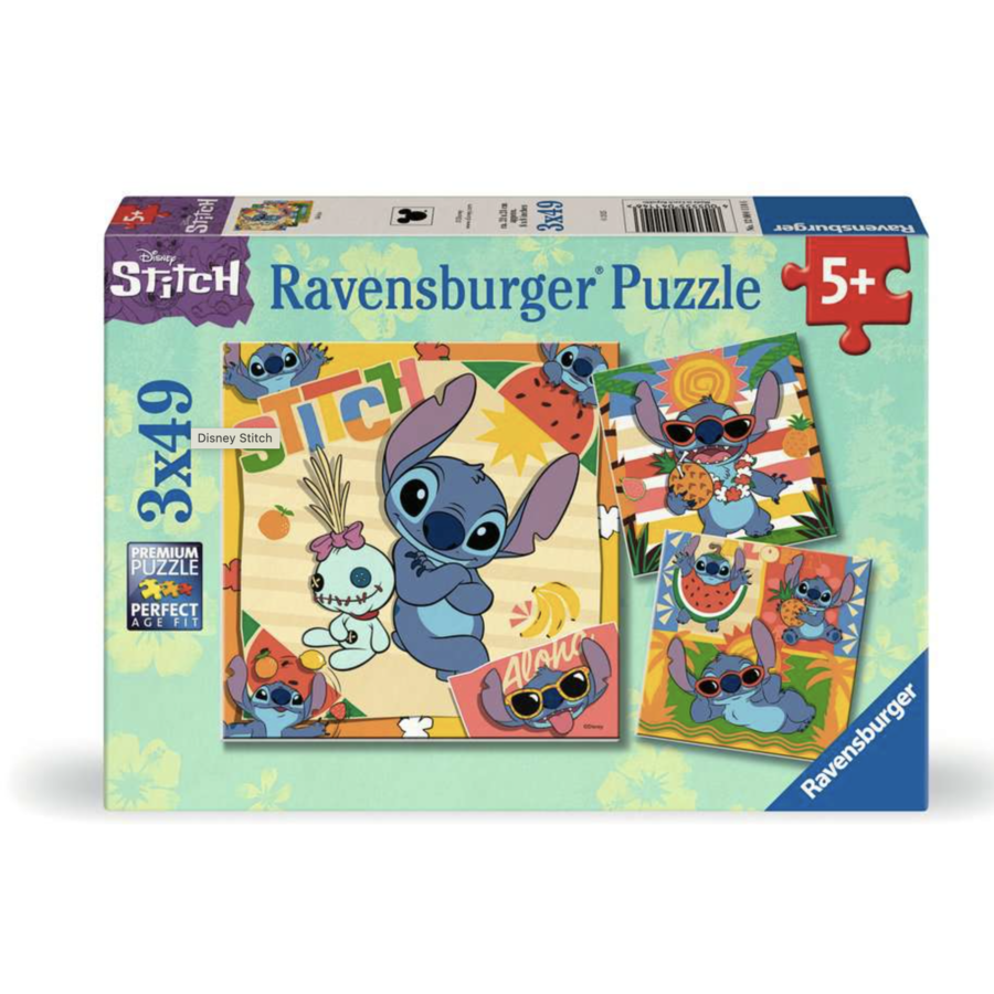 Stitch  - 3 puzzles of 49 pieces-1
