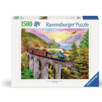 thumb-Train sur le viaduc - puzzle de 1500 pièces-1