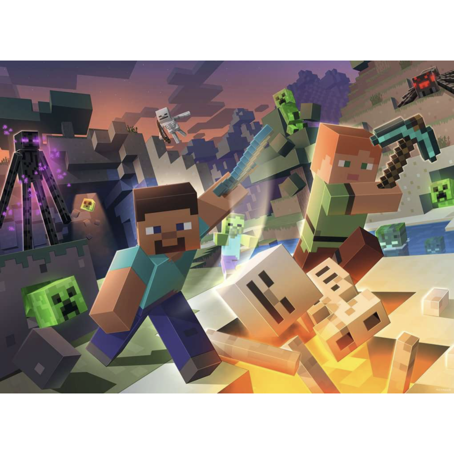 Les monstres dans Minecraft - puzzle de 100 pièces-2