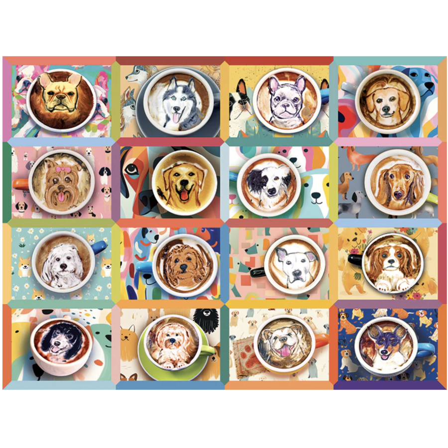 Puppy Lattes - puzzle of 275 XXL pieces-2