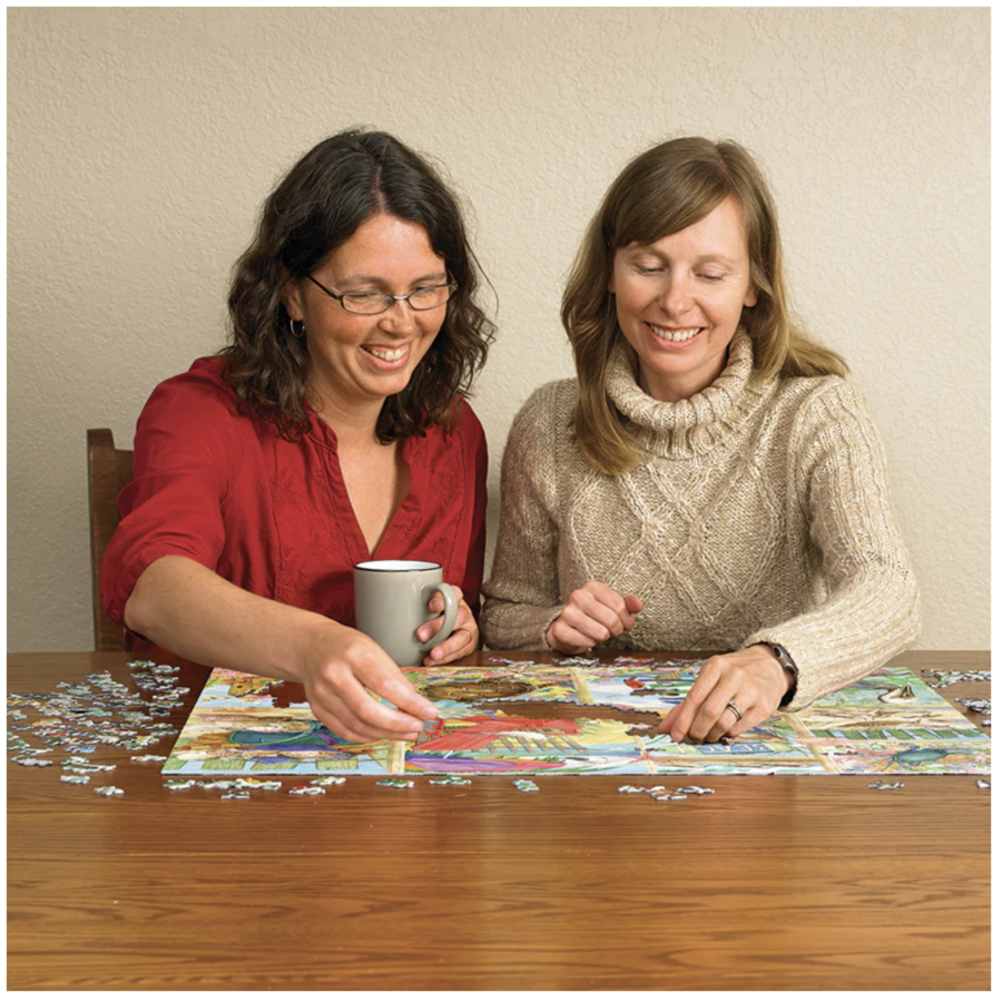 A day at the beach - puzzle of 500 XL pieces-3