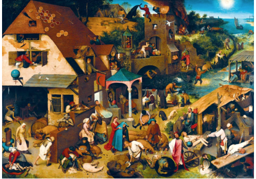  Bluebird Puzzle Pieter Bruegel - Dutch proverbs - 1000 pieces 