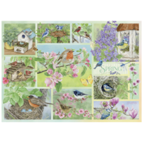 thumb-Garden birds in Spring - puzzle of 500 XL pieces-2