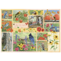 thumb-Garden birds in Autumn - puzzle of 500 XL pieces-2