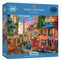 thumb-Sunset over Paris - jigsaw puzzle of 1000 pieces-1
