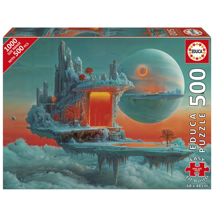 Planet of Fire and Ice - jigsaw puzzle of 500 XL pieces-3