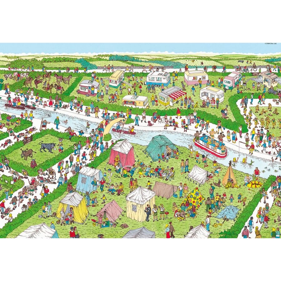 Where's Wally - The Campsite - jigsaw-search puzzle of 1000 pieces-2