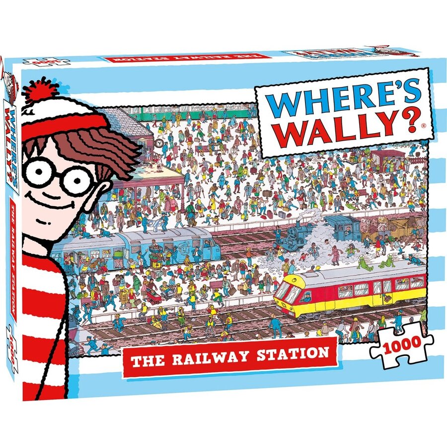 Où est Wally - La gare - puzzle de recherche de 1000 pièces-1