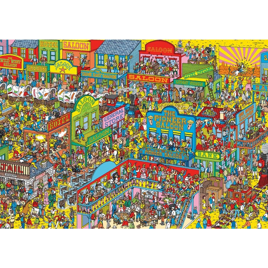 Where's Wally - The Wild West - jigsaw-search puzzle of 1000 pieces-2