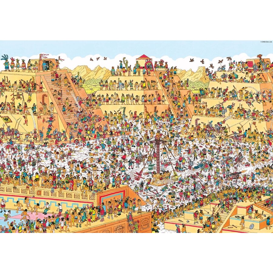 Where's Wally - The Aztecs - jigsaw-search puzzle of 1000 pieces-2