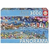 Educa Het Leven - Panorama - puzzel van 3000 stukjes