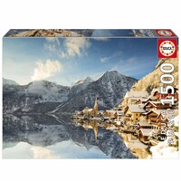 thumb-Hallstatt in the snow - Austria - jigsaw puzzle of 1500 pieces-1