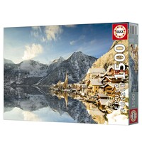 thumb-Hallstatt in the snow - Austria - jigsaw puzzle of 1500 pieces-3