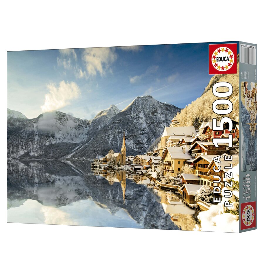 Hallstatt in the snow - Austria - jigsaw puzzle of 1500 pieces-3