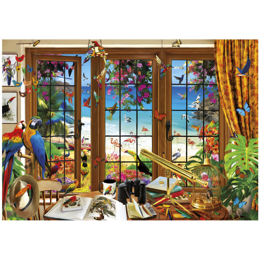 Fenêtre de de l'observateur d'oiseaux - puzzle de 1500 pièces-2