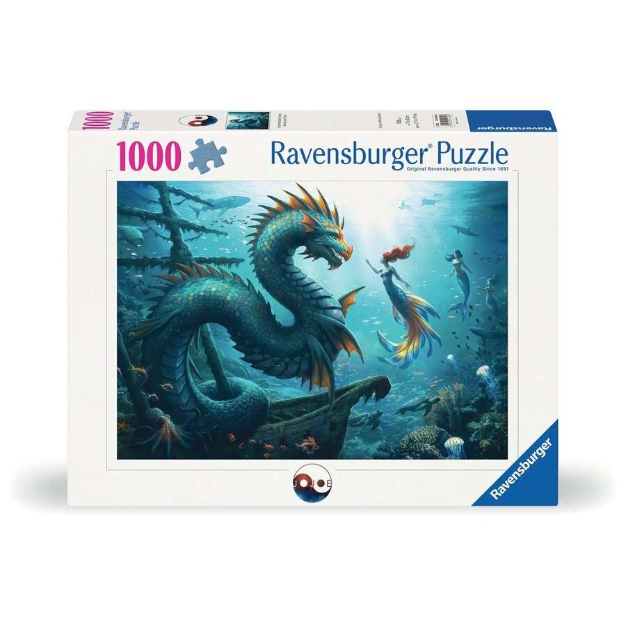 Enchanted Depths: Dragon, Mermaid and Turtles - puzzle of 1000 pieces-1