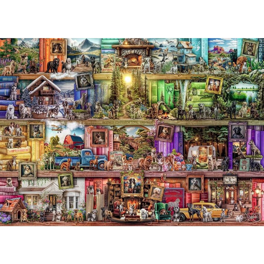The Library of Dogs - Aimee Stewart - puzzel van 1000 stukjes-2