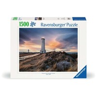 thumb-De vuurtoren van Akranes - Ijsland - puzzel van 1500 stukjes-1