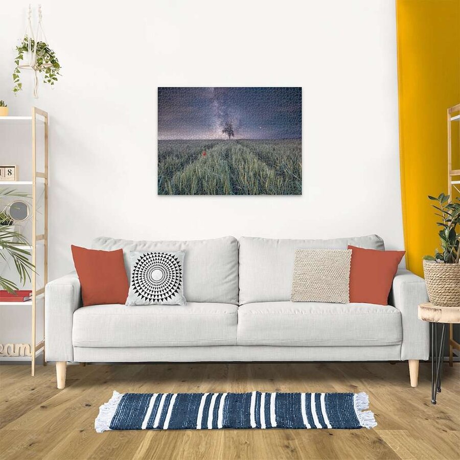 Night sky over the cornfield - puzzle of 1500 pieces-4