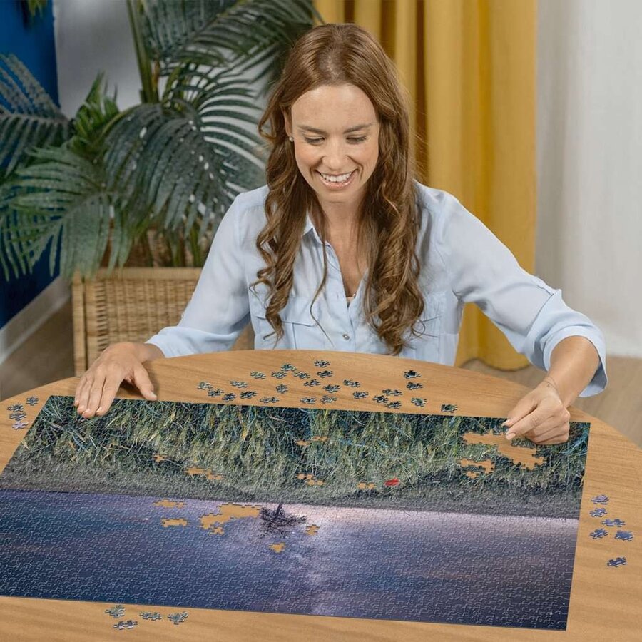 Night sky over the cornfield - puzzle of 1500 pieces-3