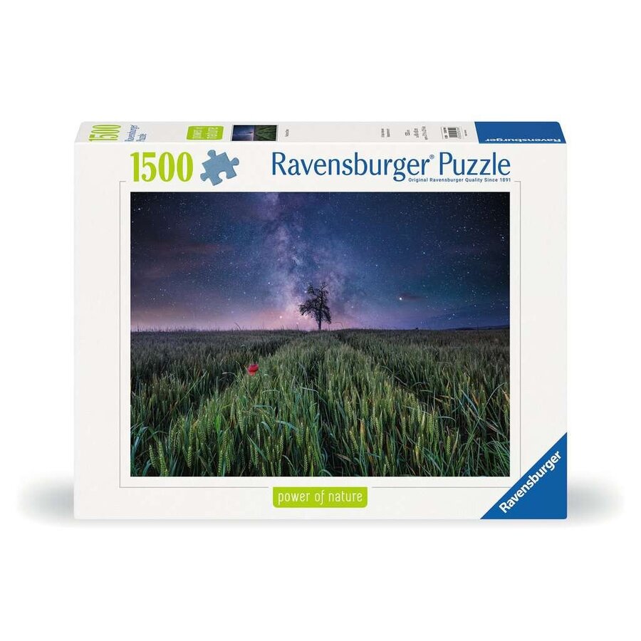 Night sky over the cornfield - puzzle of 1500 pieces-1