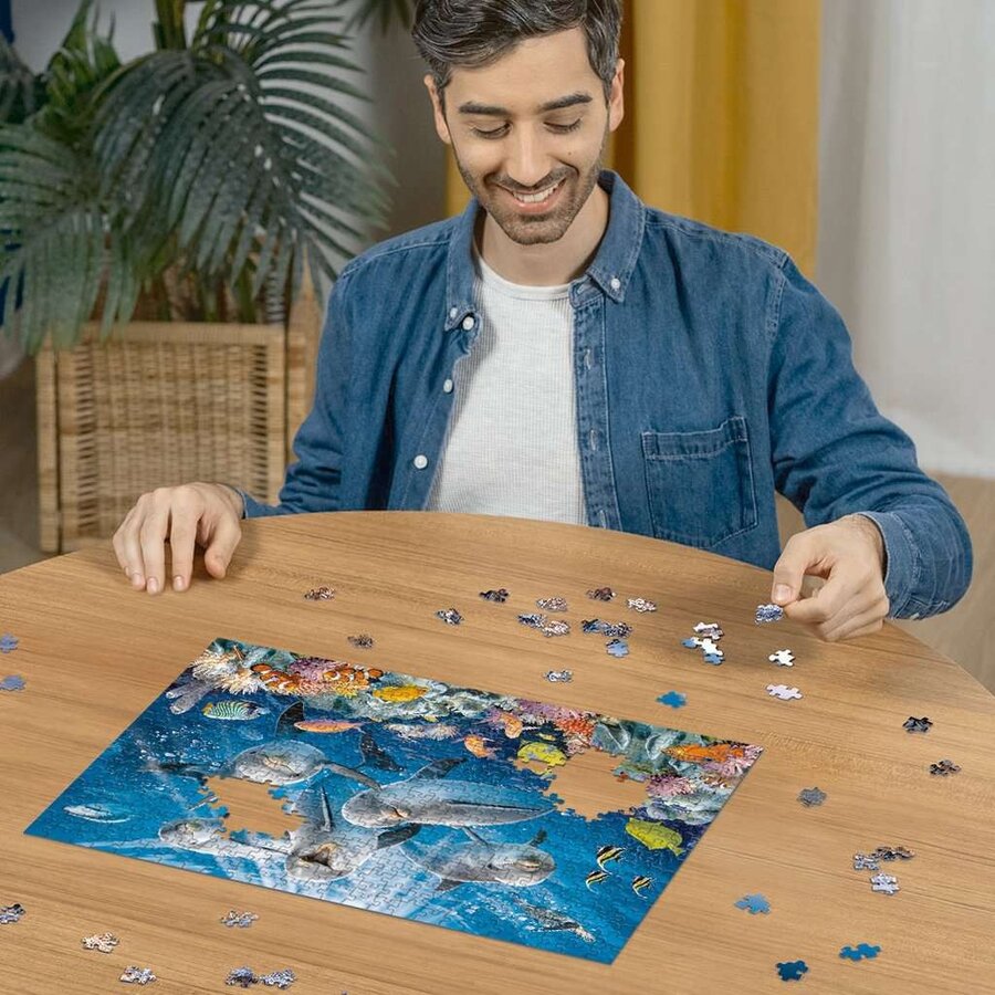 Dolfijnen in het koraalrif - puzzle van 500 stukjes-3