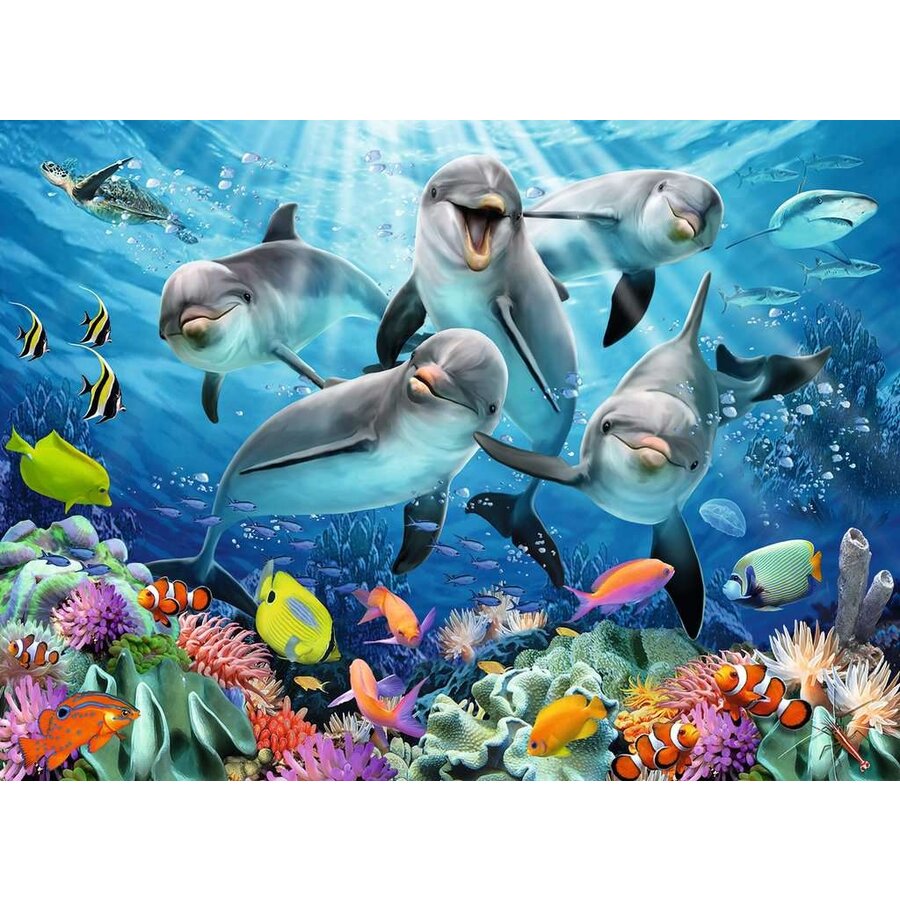 Dauphins sur le récif de corail - puzzle de 500 pièces-6