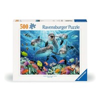 thumb-Dauphins sur le récif de corail - puzzle de 500 pièces-1