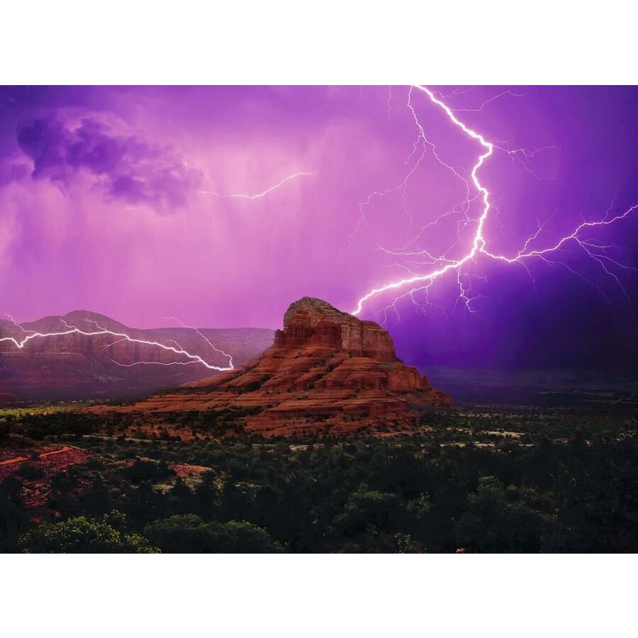 Pink Thunder - power of nature - jigsaw puzzle of 500 pieces-2