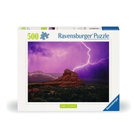 thumb-Pink Thunder - power of nature - jigsaw puzzle of 500 pieces-1
