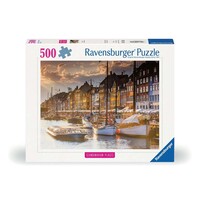 thumb-Coucher de soleil à Copenhague - puzzle de 500 pièces-1