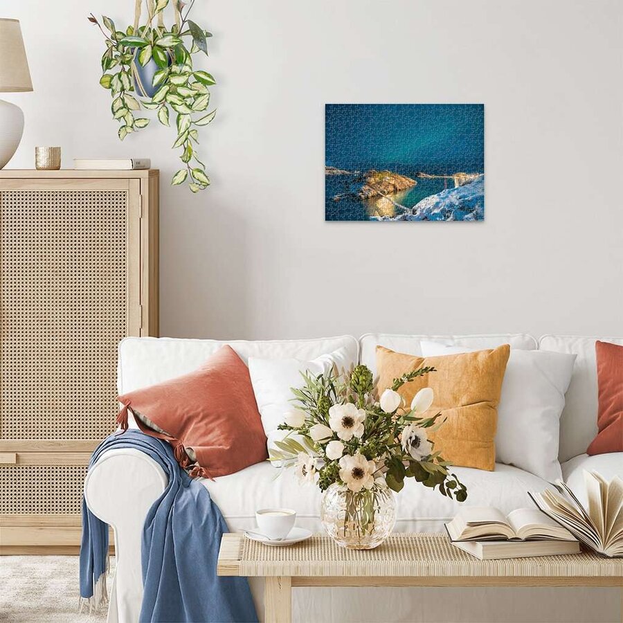 Aurores boréales à Bergsfjord - puzzle de 500 pièces-4