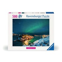 thumb-Aurores boréales à Bergsfjord - puzzle de 500 pièces-1