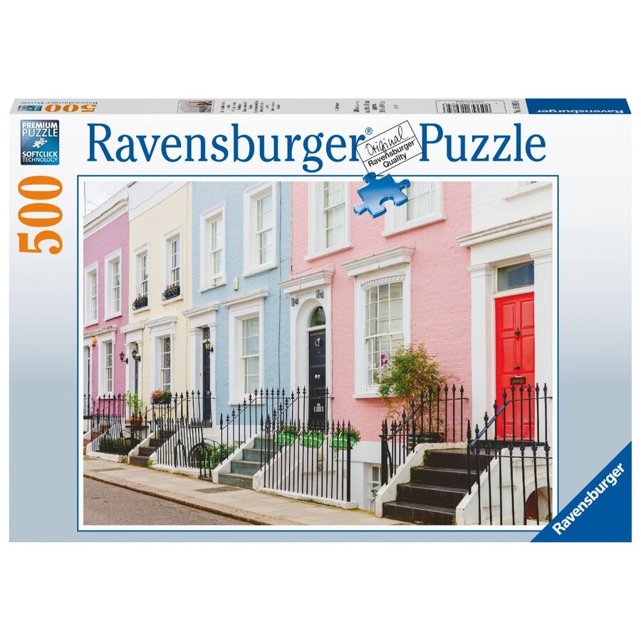 Colourful Townhouses in London  - jigsaw puzzle of 500 pieces-1