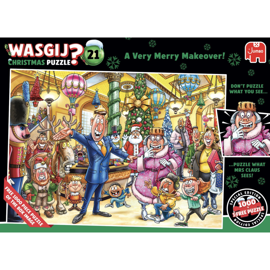 PRE-ORDER - Wasgij Christmas  21 - A Very Merry Makeover - 2 jigsaw puzzles of 1000 pieces-1